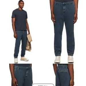 Rag & Bone Jogger Jeans Blue Denim Size XL Loose Med Wash “Elkhart” Drawstring